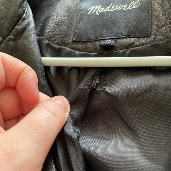 COPY - Madewell “Washed Leather Motorcycle Jacket… - Picture 3 of 5